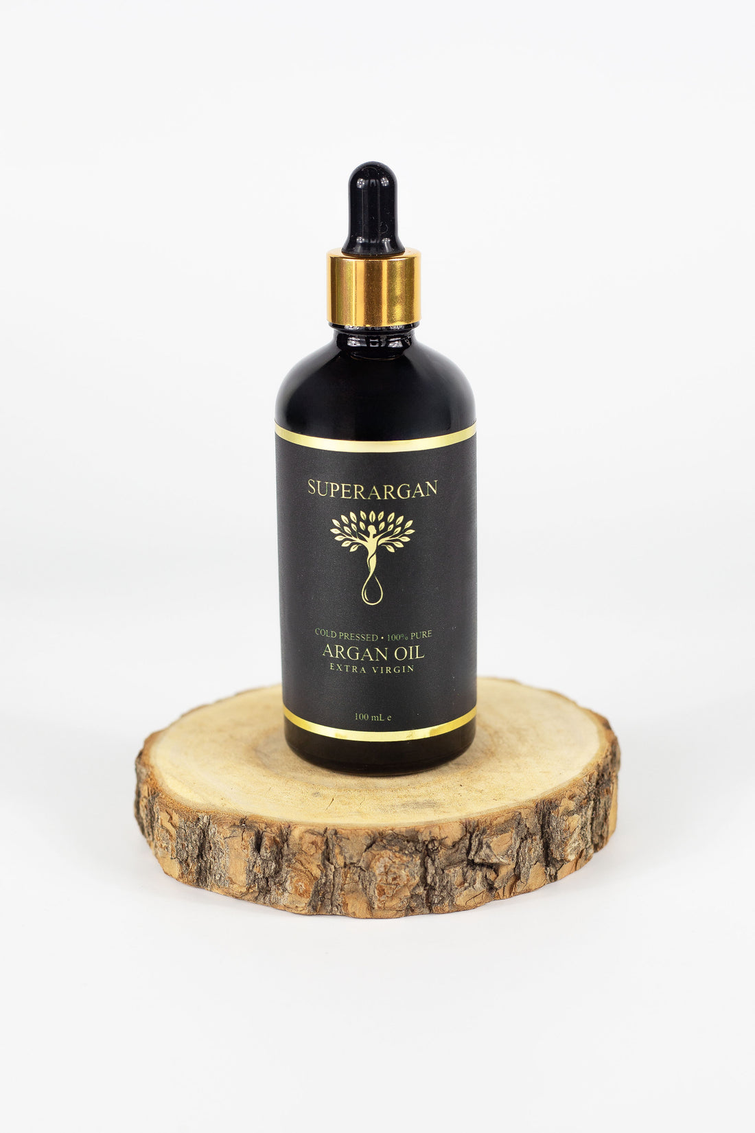 SuperArgan Premium Extra Virgin Arganolie 100ml fles met gouden dop